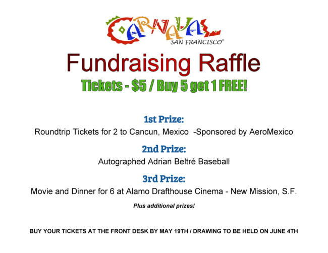 Carnaval 2018 Raffle Tix